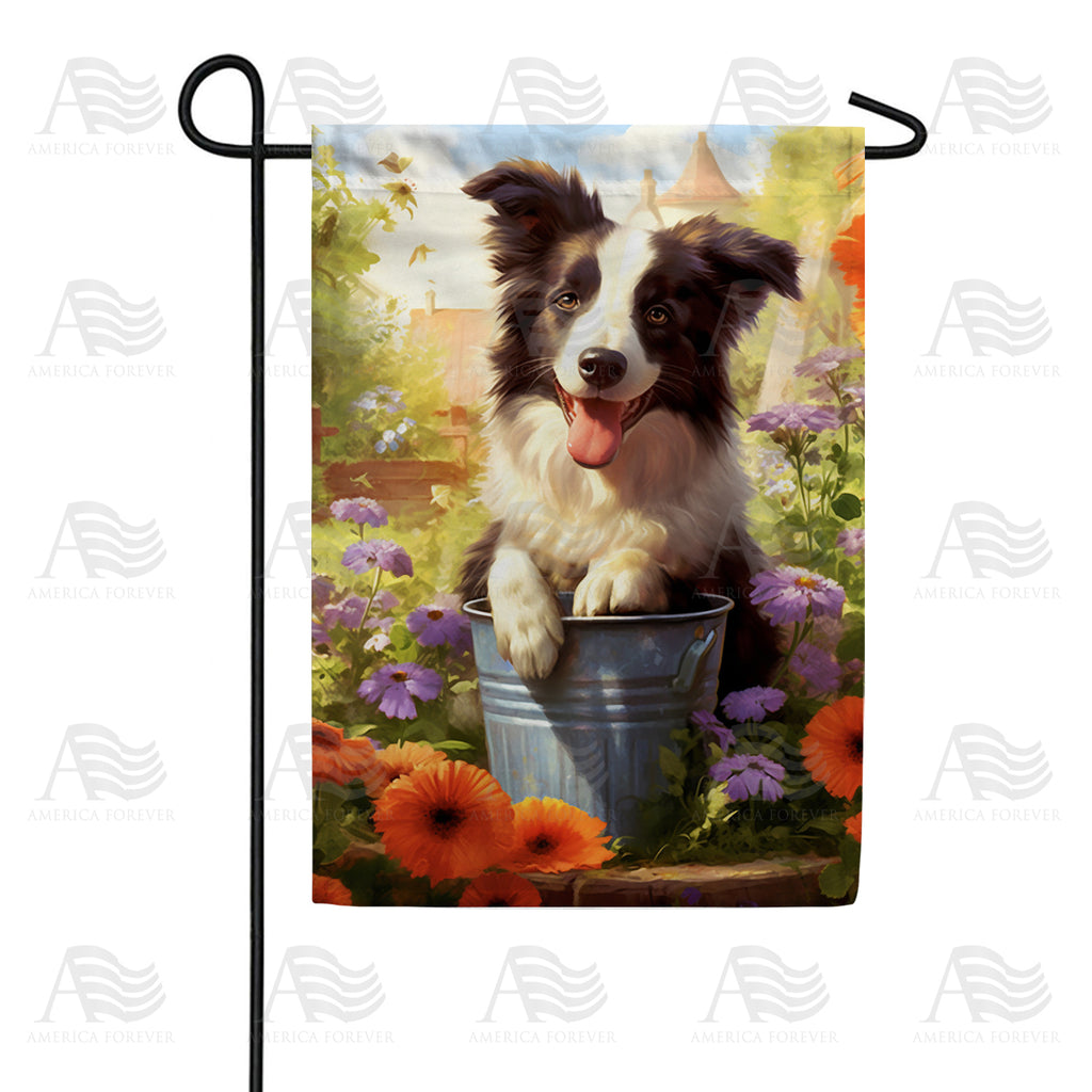 Border Collie Garden Flag