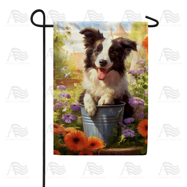 Border Collie Garden Flag