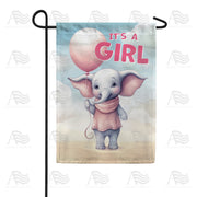 Baby Girl Elephant Garden Flag