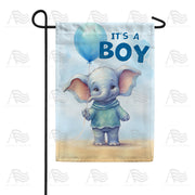 Baby Boy Elephant Garden Flag