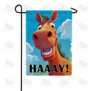 Straight From The Horse's Mouth Garden Flag