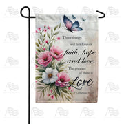 Butterflies and Blooms Love Verse Garden Flag