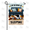 Expert Sleeper Beagle Garden Flag