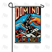 Retro Domino Game Night Garden Flag