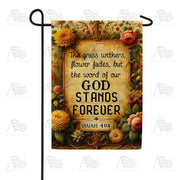 Eternal Word Floral Scripture Garden Flag