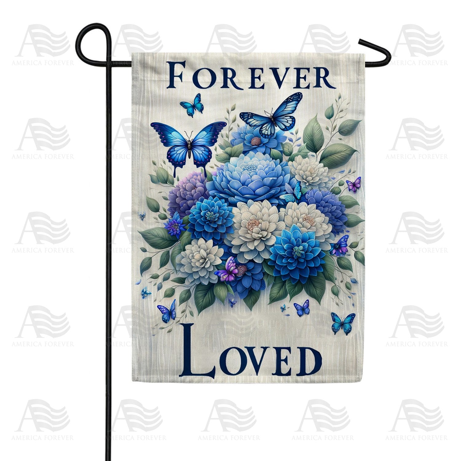 Timeless Love Floral Butterfly Garden Flag