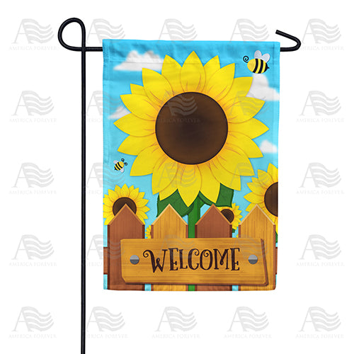Sunflower Welcome Garden Flag