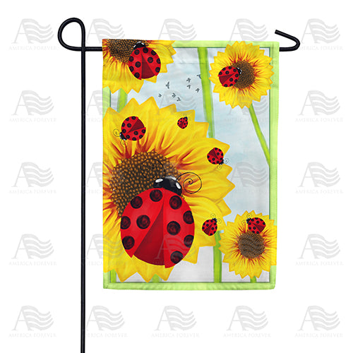 Ladybugs and Sunflowers Garden Flag