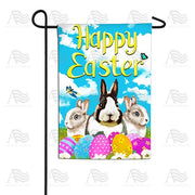 Happy Easter Bunny Friends Garden Flag