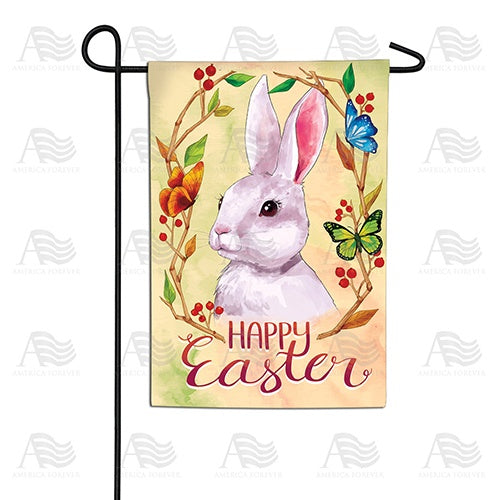 Watercolor Easter Bunny Garden Flag