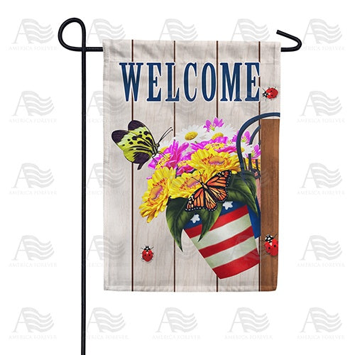 Welcome American Spring Garden Flag