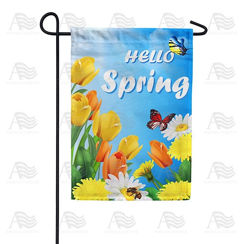 Hello Spring Sunshine Garden Flag