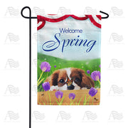 Spring Charles Spaniel Garden Flag
