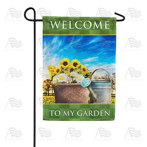Welcome To My Garden Garden Flag