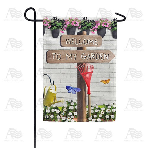 This Way To My Garden Garden Flag