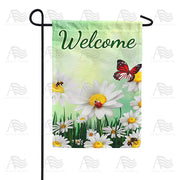 America Forever Daisies Welcome Garden Flag