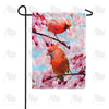 Cardinals In Cherry Tree Garden Flag