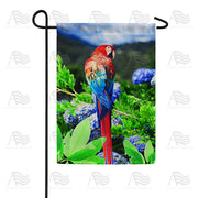 Colorful Macaw Garden Flag