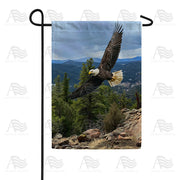 Eagle In Flight Garden Flag
