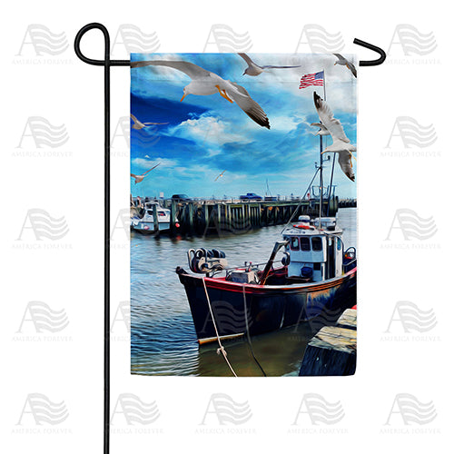 Marina Gulls Garden Flag