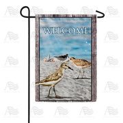 Sandpipers At Sea Shore Garden Flag