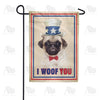 Uncle Sam Pug Garden Flag