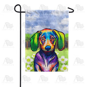 Fluorescent Dog Garden Flag