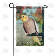 Cockatiel In The Wild Garden Flag