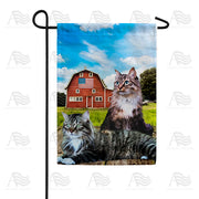 Farm Felines Garden Flag