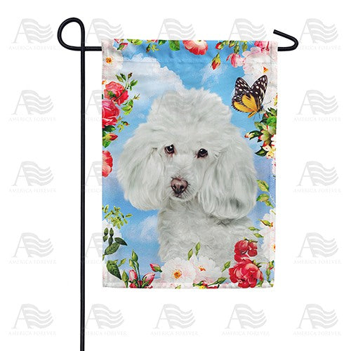 Pretty Poodle Closeup Garden Flag