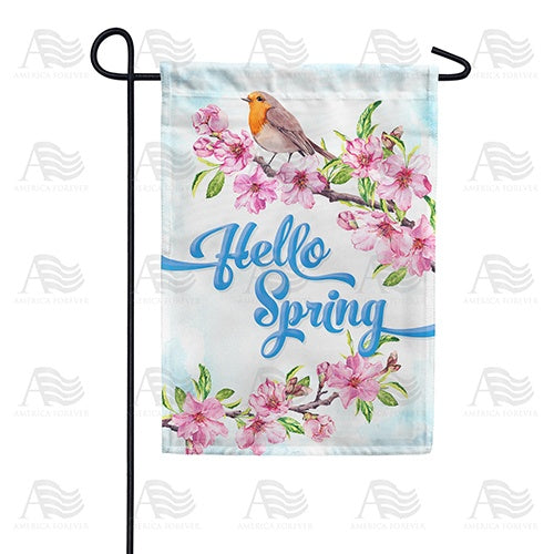 Hello Spring Tweet Garden Flag
