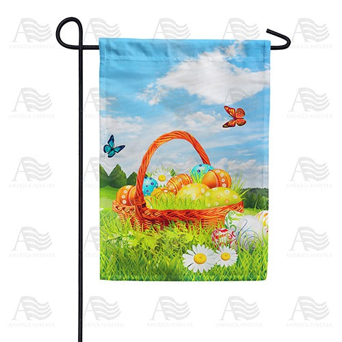 Easter Egg Basket Garden Flag