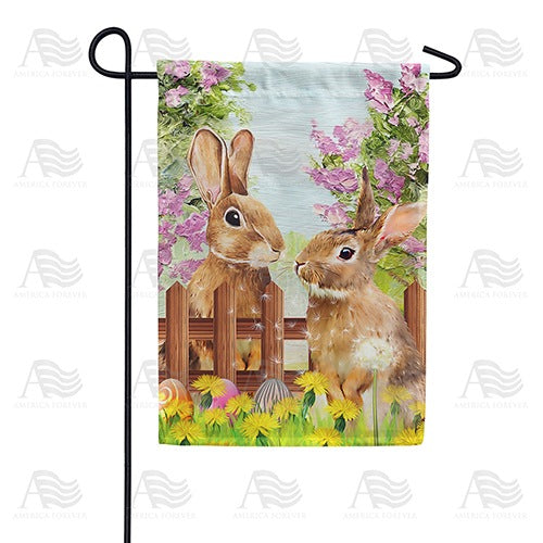Discussing Easter Deliveries Garden Flag