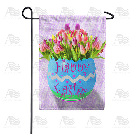 America Forever Tulips In Easter Egg Garden Flag
