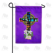 Stained Glass Cross Garden Flag