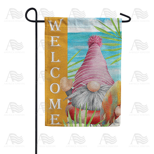Beach Bum Gnome Garden Flag