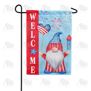 Gnome Celebrates America Garden Flag