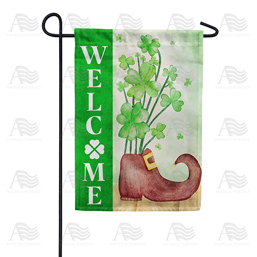 Lucky Shoe Welcome Garden Flag