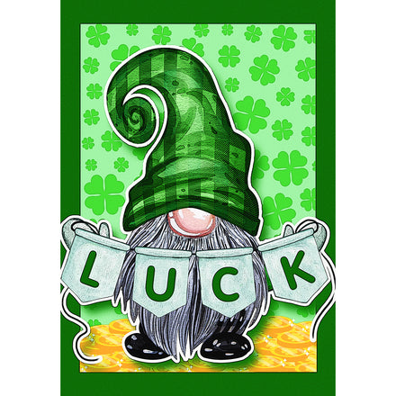 America Forever Irish Gnome Luck Garden Flag