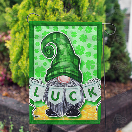 America Forever Irish Gnome Luck Garden Flag