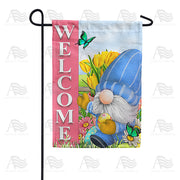 Gnome Easter Welcome Garden Flag