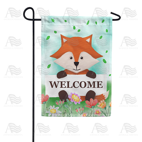 Foxy Welcome Garden Flag