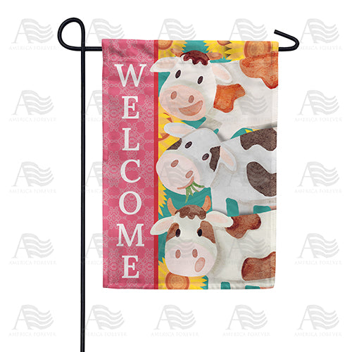 A "Moo"ving Welcome Garden Flag