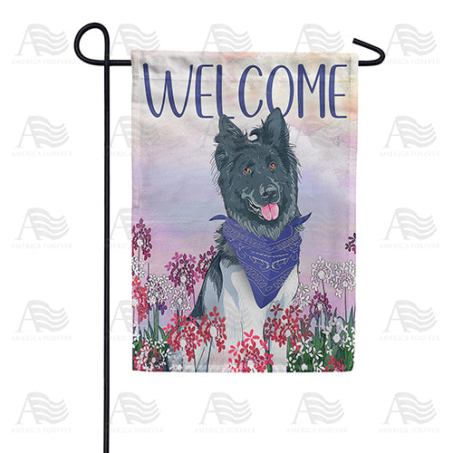 Kerchiefed Canine Garden Flag