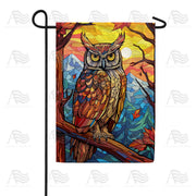 Luminous Owl Garden Flag