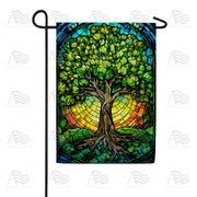 Tree Of Life Stained Glass Garden Flag