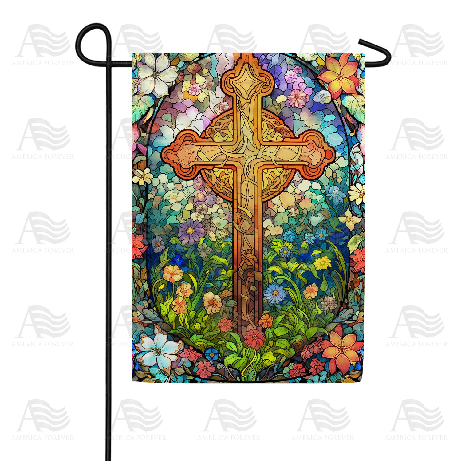 Divine Cross Garden Flag