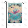 Elegant Flamingo Welcome Garden Flag