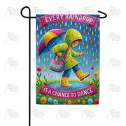 Rainy Day Dance Celebration Garden Flag