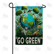 Verdant Wildlife Earth Day Tribute Garden Flag